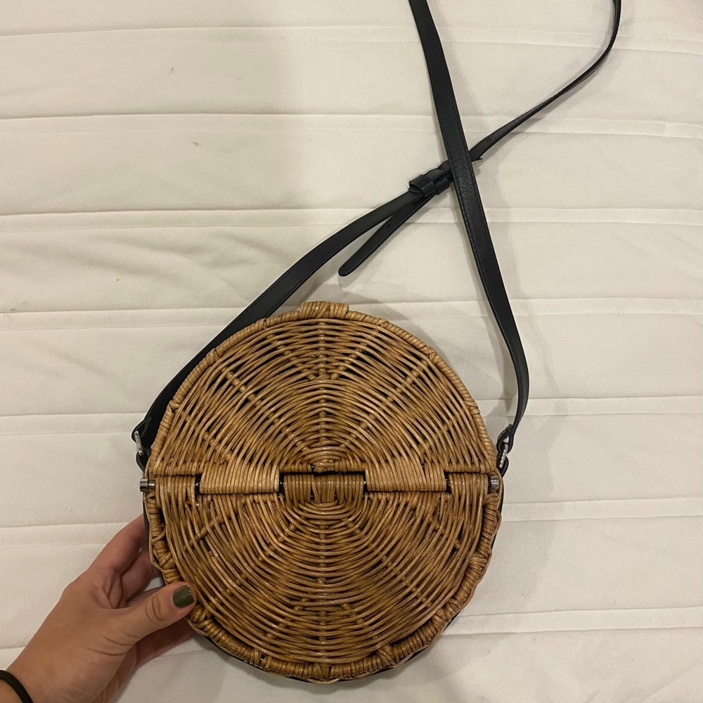 Aritzia Auxiliary Provence Wicker Bag (Brown/ Black) - Picture 6 of 8